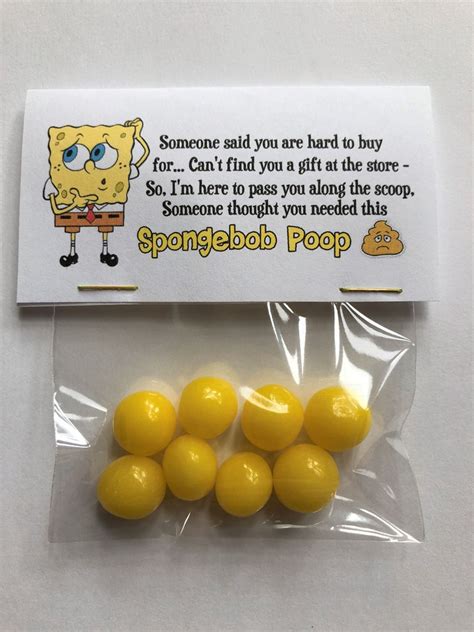 Gag T Bags Spongebob Poop Joke Hilarious Birthday Etsy