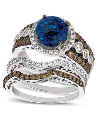 My jewelers club credit card. Le Vian Diamond and Blue Topaz Stackable Rings in 14k White Gold - Rings - Jewelry & Watches ...