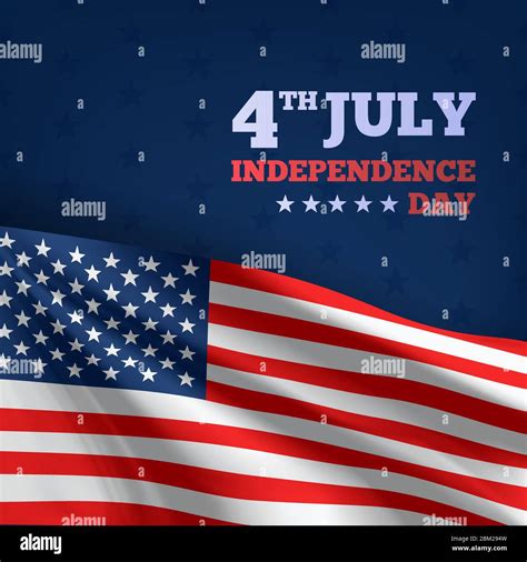 Happy 4th Of July Usa Independence Day Waving Flag Of The America 3d Advertising Textile