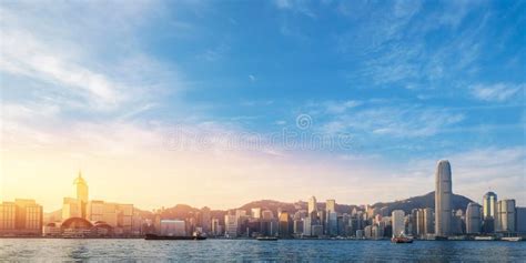 2042 Sunrise Victoria Harbour Hong Kong Stock Photos Free And Royalty