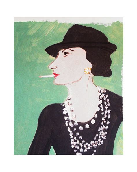 Painted Portrait Coco Chanel Print Artist Prints Painting