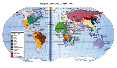 European Colonialism 1500 Ad To 2000 Mapping Globalization