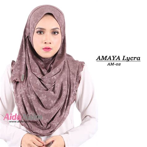 najjah shoppe amaya lycra instant shawl by aida naim collection