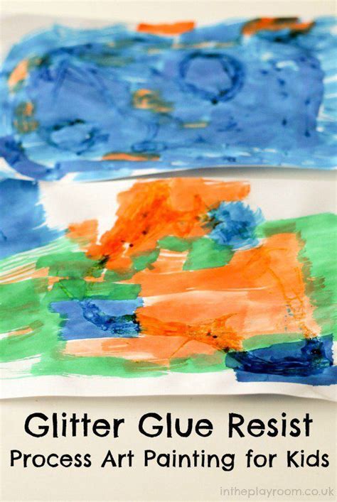 Glitter Glue Resist Painting Fun Process Art Technique For Kids