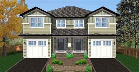 Side By Side Craftsman Duplex House Plan 67717mg 2nd Floor Master