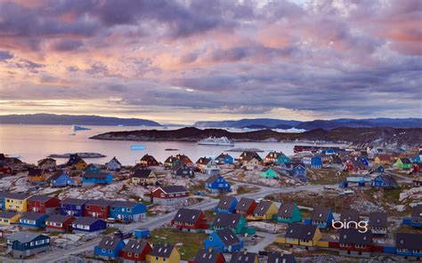 Greenlands Ilulissat Town Bing Wallpaper 1920x1200 Download