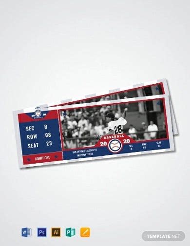 20 Baseball Ticket Templates Free Psd Ai Vector Eps Format Download