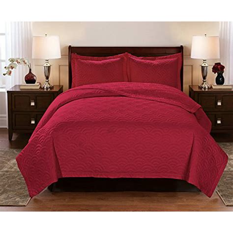 3 Piece Shirley Embroidered Clearance Bedding Quilted Bedspreads Set