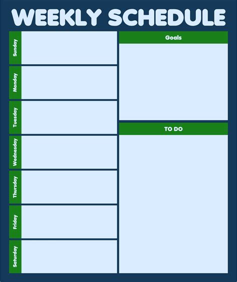 Printable 1 Week Calendar Template
