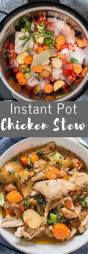 Season with 1/2 teaspoon salt and 1/4 teaspoon black pepper, and allow to cook 4 to 5 minutes until vegetables are tender. Instant Pot Chicken Stew | Recipe | Stew chicken recipe, Instant pot recipes chicken, Instant ...