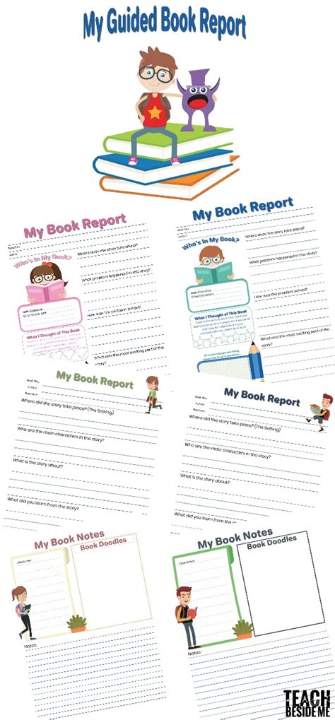 Guided Book Report For Kids Printable Template Teach