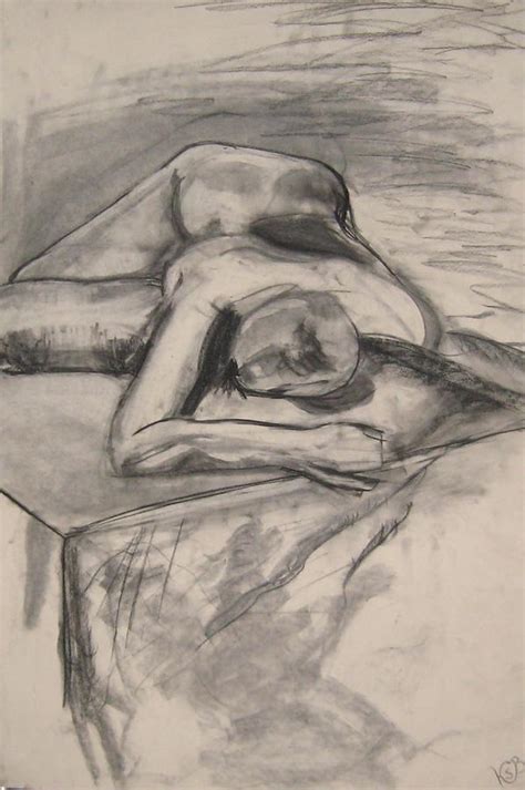 Laying Nude Drawing By Kelly Butz Fine Art America
