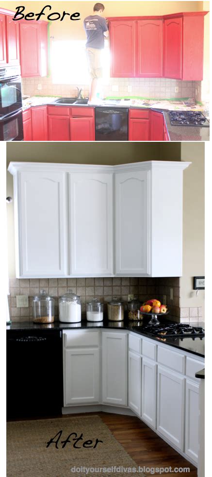 Most items ship in one business day. do it yourself divas: DIY: How to Paint Over Red Painted Cabinets/Walls | Painting kitchen cabinets