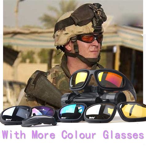 Daisy C5 Airsoft Tactical Goggles Desert 4 Lens Outdoor Uv400 Protection Eyewear For Hunting