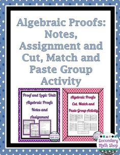 Algebra is a language of its own. Unit 2 Logic And Proof Homework 6