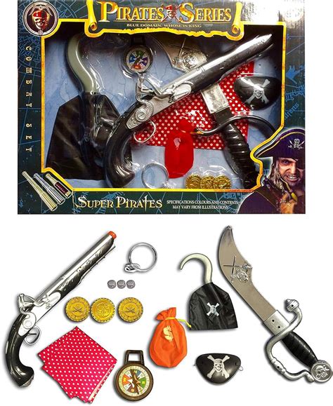 Kids Toy Pirate Fancy Dress Costume Accessory Set Sword Gun Eyepatch
