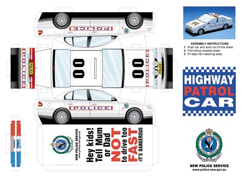 Police Car Template For Kids