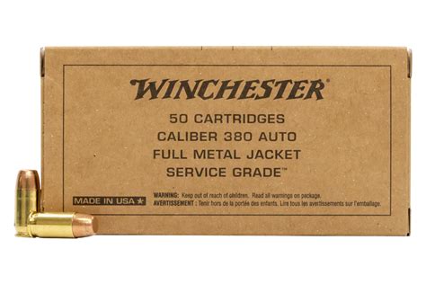 Winchester 380 Acp 95 Gr Fmj Fn Service Grade 50box Sportsmans