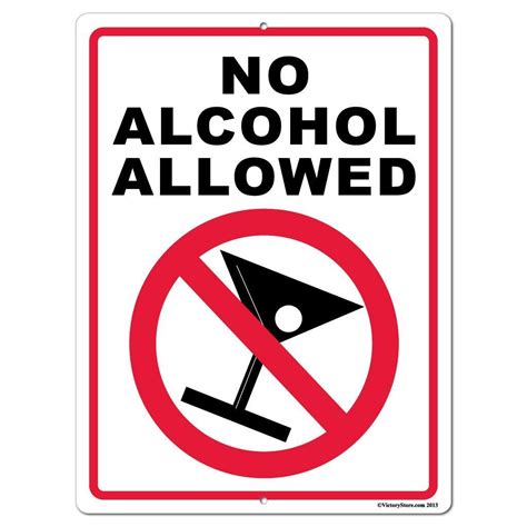 No Alcohol Allowed Sign Or Sticker Design 5