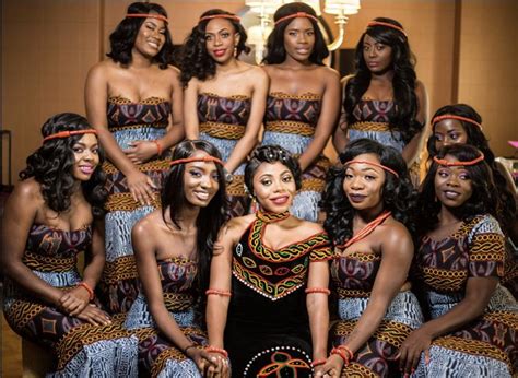 Cameroonian Bride And Her Lovely Bridesmaids Cameroon Traditional Wear