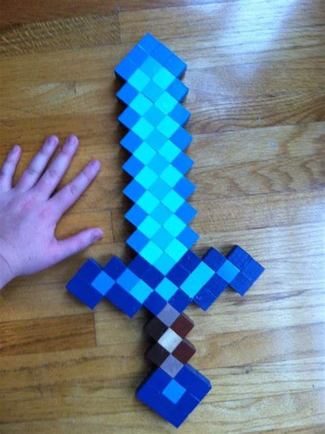 Items Similar To Life Sized Minecraft Diamond Sword On Etsy