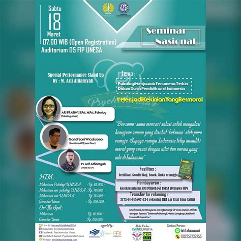 Seminar Nasional Psikologi Menjawab Fenomena Terkini Dalam Dunia Pendidikan Di Indonesia