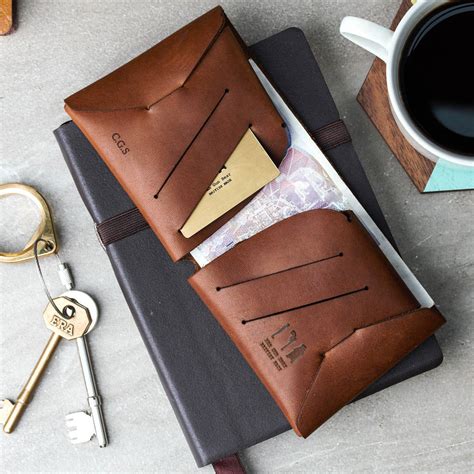 Personalised Origami Leather Wallet By Man Gun Bear
