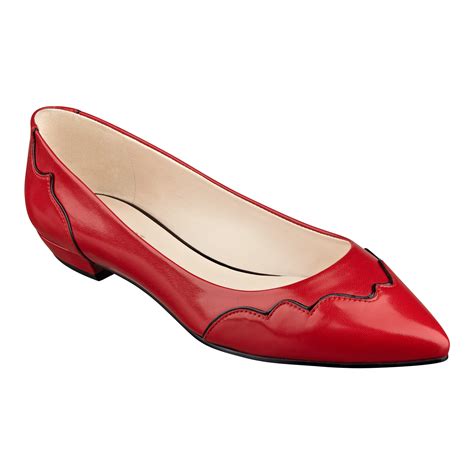 Nine West Tiedye Pointed Toe Flats In Redblack Leather Red Lyst