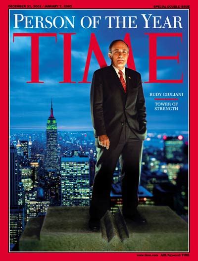 Giuliani won by a margin of 53,367 votes. TIME Magazine -- U.S. Edition -- December 31, 2001 Vol ...