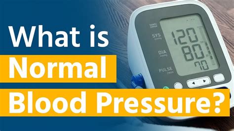 Understanding Blood Pressure Readings Normal Bp Levels Youtube