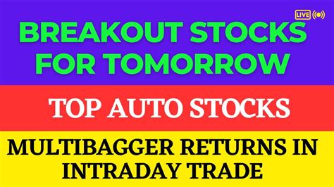 Top Auto Stocks To Trade On 28 August 2023 Breakout Stocks For