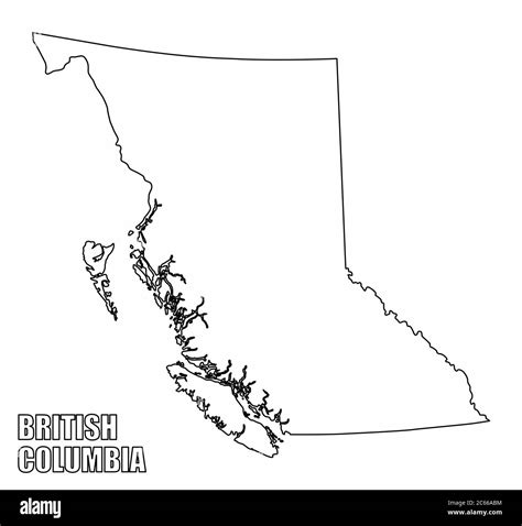 British Columbia Province Outline Map Stock Vector Image And Art Alamy