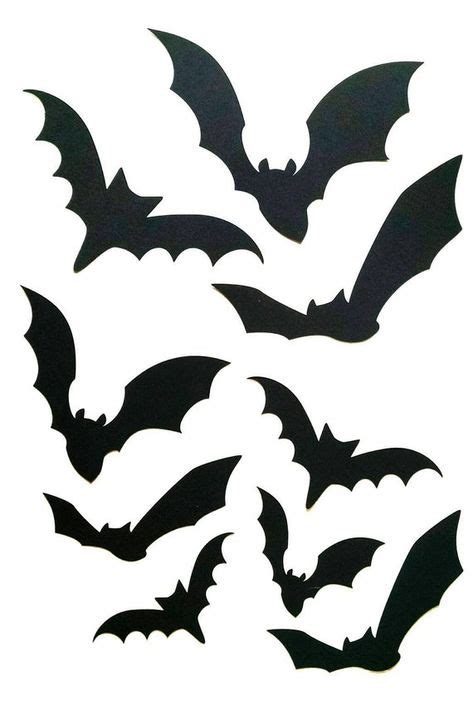 Bat Pattern Halloween Coloring Page Three Sizes Template