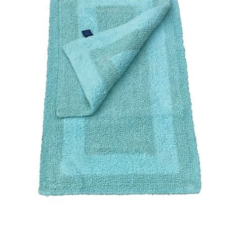 2 Pc Non Slip Cotton Reversible Soft Bathroom Mat Towel Set Rug