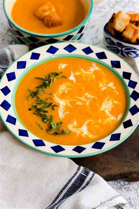 Instant Pot Carrot Ginger Soup With Coconut Milk Masalachilli