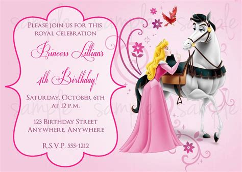 Sleeping Beauty Birthday Invitations Birthdaybuzz