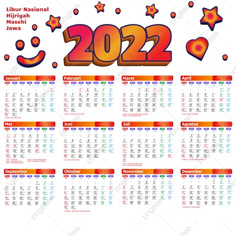 Gambar Kalender 2022 Dengan Pernak Pernik Kalender Kalender Png