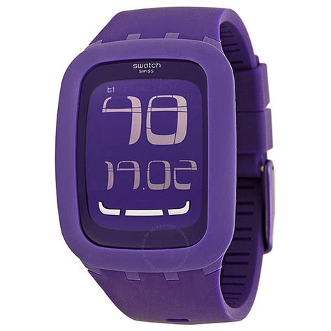 Swatch Touch Purple Digital Purple Silicone Unisex Watch Surv100