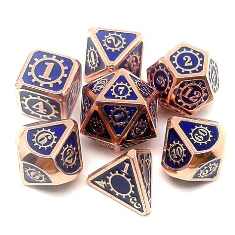 7pcsset Metal Polyhedral Dice Dnd Rpg Mtg Role Playing And Tabletop