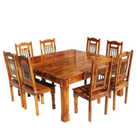 Our threshold dining tables and project 62 dining tables are sure to blend effortlessly into your dining space, so creating a stylish ensemble for a cozy, comforting meal is a breeze. Solid Wood Rustic Square Dining Table Chairs Set Transitional Style