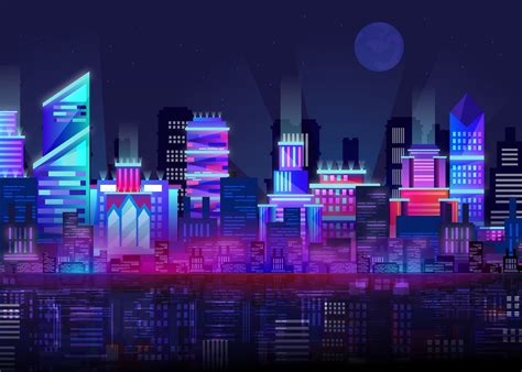 Synthwave Neon City Poster By Synthwave 1950 Displate Futuristic