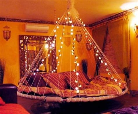 Let's start with feature lighting around the bed. How To Use String Lights For Your Bedroom: 32 Ideas - DigsDigs