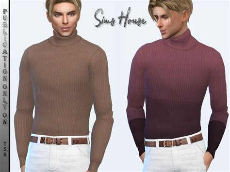 The Sims Resource Mens Turtleneck Tucked Into Pants