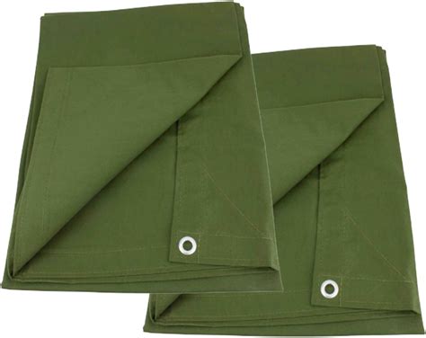 Mytee Products 2 Pack 12 X 24 Green Canvas Tarp 12oz