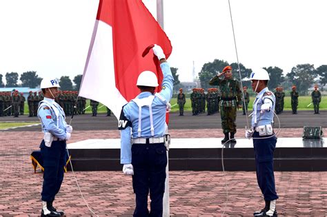 Upacara Bendera Bulanan Korpaskhas Kopasgat Komando Pasukan Gerak Cepat