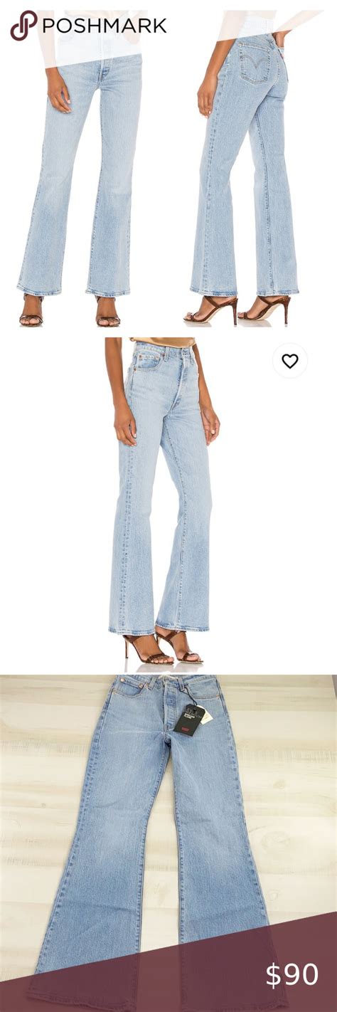 Levis Ribcage Flare In Tango Light High Rise Flares Levi Levis Ribcage