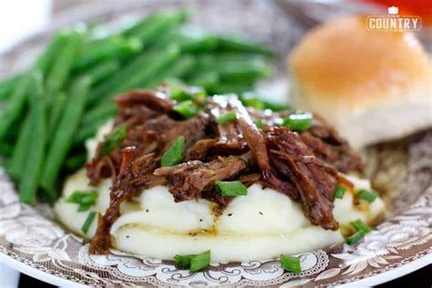 The cook time for pot roast in the slow cooker on low is 10 to 12 hours. Crock Pot Mississippi Pot Roast - The Country Cook