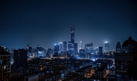 City Skyline During Night Time Photo Free Beijing Image On Unsplash