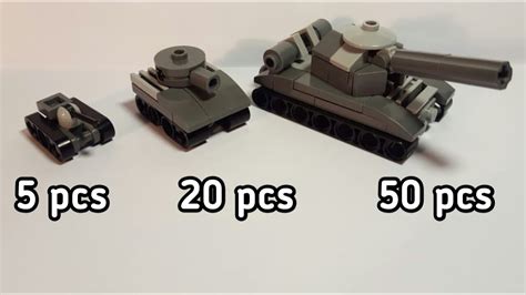Mini Tank 5 20 50 Pieces Lego Moc Youtube