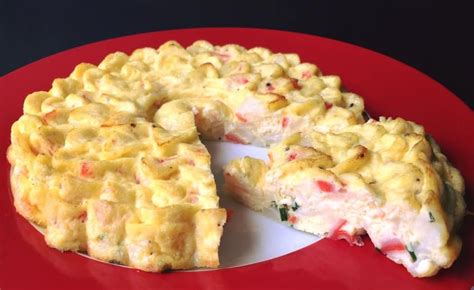 A Beautiful Fluffy Crab Quiche That Is So Easy To Prepare And Cooks